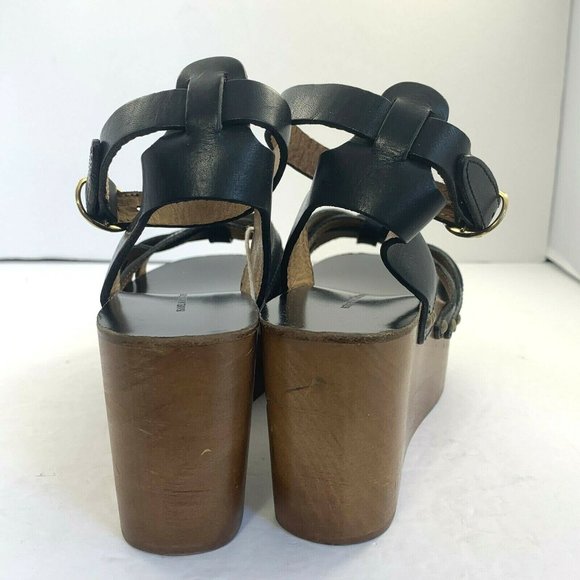 Isabel Marant Etoile Zia Leather Wooden sandal Sz5 - Picture 4 of 10